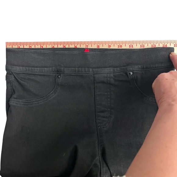 Spanx Distressed Skinny Jeans Women's S High Rise Stretch Denim Raw Hem 20213R - Picture 8 of 15